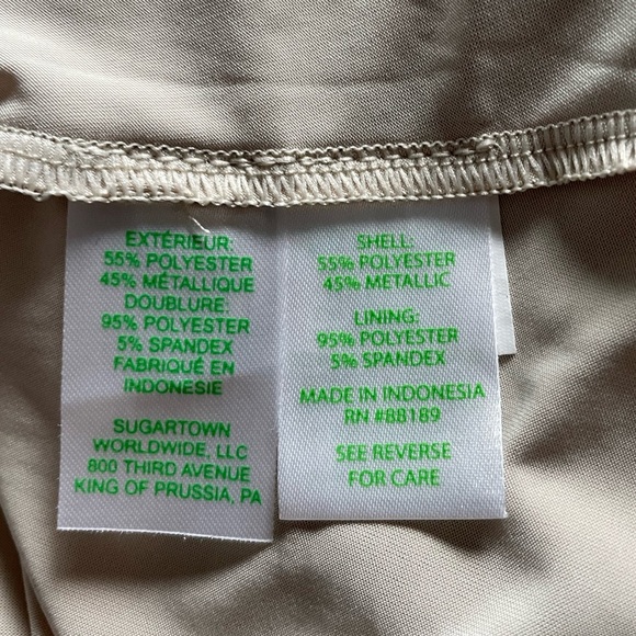 Lilly Pulitzer Faye Metallic Gold Ruffle Mini Dress XS Preppy Cocktail Formal - Picture 8 of 11